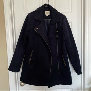 Navy blue coat gold hardware